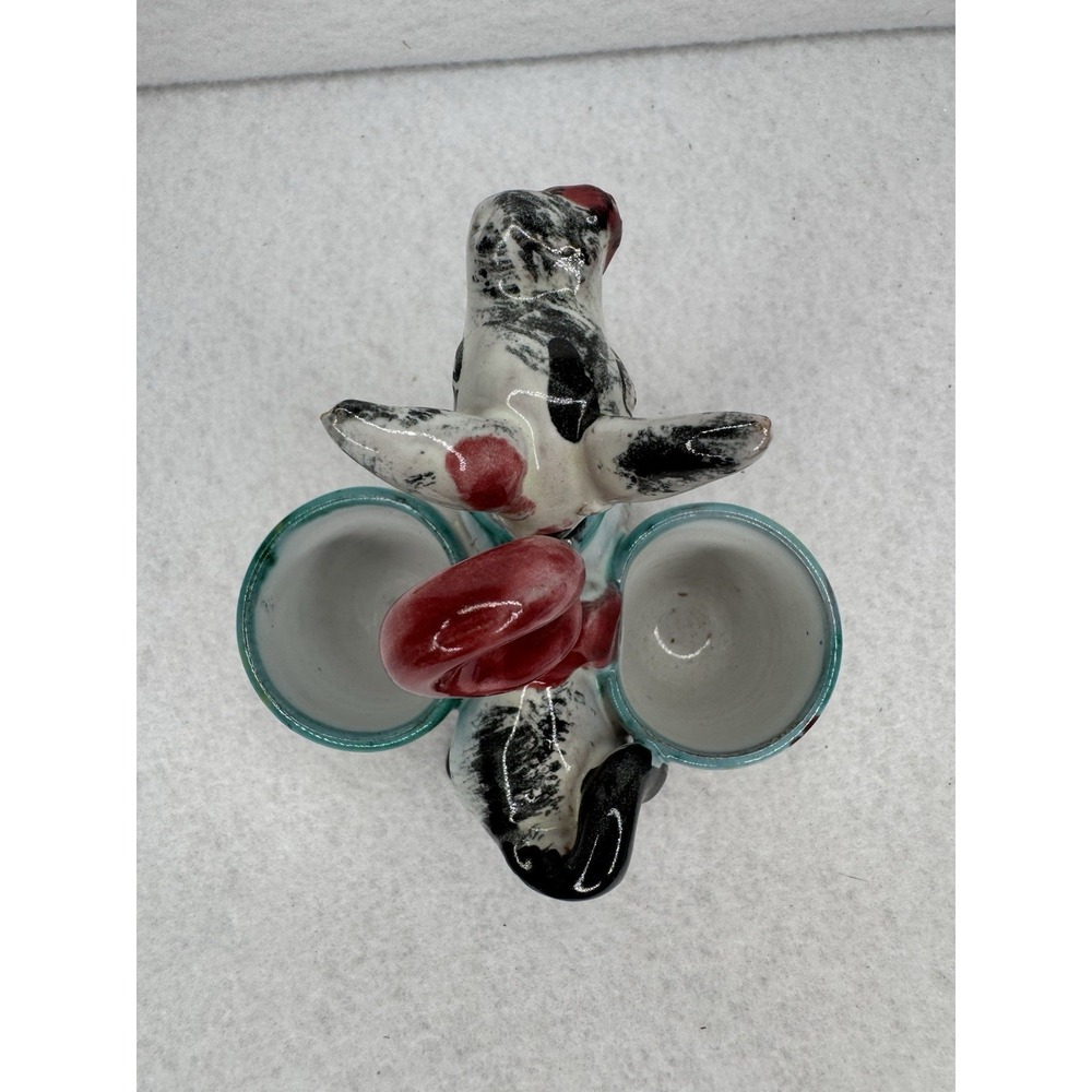 Italy Hand Painted Donkey Figurine with Double Egg Cups - Picture 3 of 12